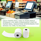 (200 Rolls) 2 1/4" x 85' Thermal Paper, POS Receipt Paper for Retail Business Cash Register, Fits Most Credit Card Terminal