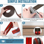 Floor Cord Covers for Wires 3.3FT Cable Hider Wire Cover Self Adhesive Cord Hider Floor for Offices, Homes, Workshops, Warehouses Cable Cavity 0.39" W x 0.27" H