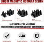 48PCS Magnetic Modular Wrench Organizer Wrench Holder - Wrenchs Tool Organizers for Tool Drawer Storage, Wrenchs Rack with Metric SAE Labels, Tool Storage Set Holder Festival for Mechanics