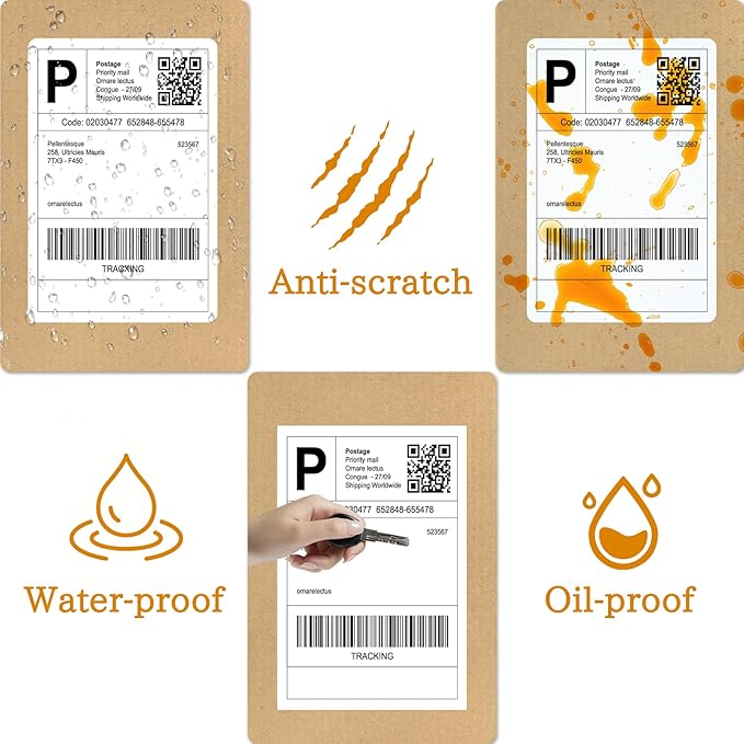 SJPACK 4" x 6" Thermal Labels, 2000 Fanfold Labels, Direct Thermal Shipping Label Compatible with Nelko, Rollo, Zebra, Brother, Orgbro, Munbyn, Jadens Shipping Label Printer, Commercial Grade