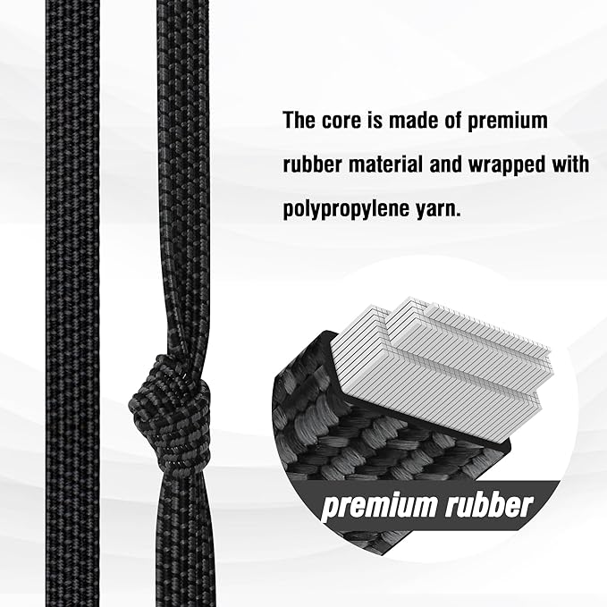 Bungee Cords with Hooks Heavy Duty, Flat Adjustable Bungee Cords with Hooks 32 Inch, Rubber Black Bungee Straps with Buckle Hooks for Outdoor, Camping, Tarps, Bike Rack, Tent, Truck, 4 Pack