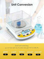 CGOLDENWALL Precision Lab Scale 1000gX0.01g Analytical Electronic Balance Digital Laboratory Scale Precision Jewelry Scales Kitchen Precision Weighing Electronic Scales Calibrated 110V (1000g, 0.01g)