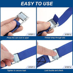 PATIKIL Lashing Straps 1" x 20 Ft, Tie Down Strap Cam Buckle Adjustable Ratchet Straps 551 lbs for Cargo Trucks Motorcycle Luggage, Orange