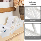 Convenient Plastic Shipping Label Rack for Desktop Thermal Printers Abs Sticker Holder Organizer Space-Saving Roll Stand Compatible with Label Machines for Office and Shipping Use