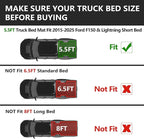 KARPAL Truck Bed Mat Fit 2015-2025 Ford F150 & Lightning 5.5FT Bed (Not Fit 6.5FT/8FT Bed) All Weather TPE Custom Fit F150 Accessories Pickup Cargo Mat