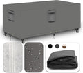 Heavy Duty Patio Furniture Covers Waterproof, 600D Outdoor Furniture Cover Waterproof for Sectional Sofa Couch, Outdoor Dining Table and Chair Set Covers 126''L x 64''W x 28''H, Grey