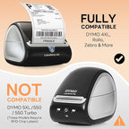 Compatible DYMO 1744907 4" x 6" Direct Thermal Shipping Labels, Strong Adhesive & Perforated, Compatible with Rollo, Zebra & More – NOT for DYMO 5XL (6 Rolls / 1320 Labels), TRSTGIX