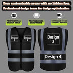 BeautyWill Custom Safety Vest Customized Logo Class 2 High Visibility Reflective Vest with Pockets Construction workwear