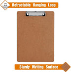 Clipboard, HERKKA 15 Pack Hardboard Office Clipboards Standard A4 Letter Size Clipboard with Low Profile Clip, Size 12.5 x 9 Inch