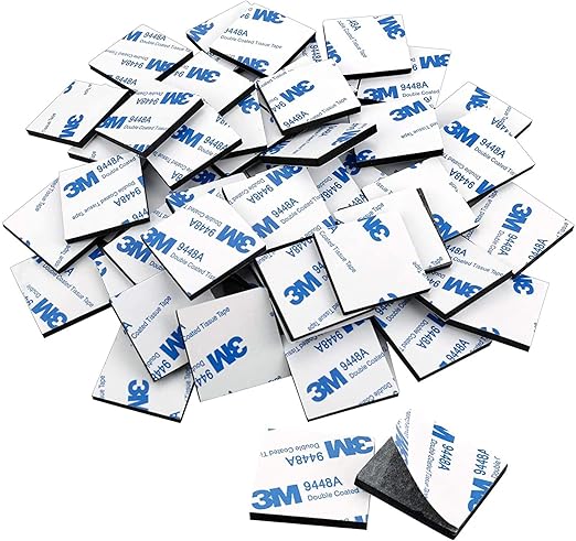 UPINS 60 Pack Double Sided Foam Tape Square Self-Adhesive Foam Tape Black Strong Sticky Pads for DIY Art Crafts Supplies