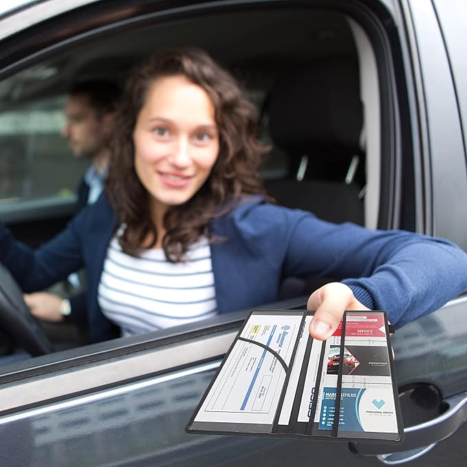 Car Registration and Insurance Holder,Leather Vehicle Glove Box Organizer Wallet for Document,Perfect for any Car,Truck,Motorcycle,Driver License,Trailer or Boat,Men & Women,Red Roses Flowers