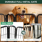 FXW Dog Gate Extra Wide Designed for Indoor Use, Adjustable Width Up to 165-inch Wide (40" H 6 Wire Panels for Medium and Large Dogs), Black