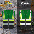 BeautyWill Custom Logo Safety Vest Class2 High Visibility Reflective Vest Breathable Construction Vest