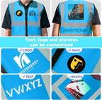 BeautyWill Custom Logo Safety Vest S,M,L,XL,2XL,3XL,4XL Personalized Safety Vest High Visibility Apparel