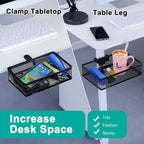 Clip-on Drawer organizers, desk organizer,can be clipped around the table to store small items. (Black - Small), Bronze Gold