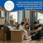 100 Pack Foam Pouches, Cushion Foam Wrap Pouches for Moving and Storing, 8"x10" Foam Wrap Pouches Protect Fragile Items, Protect Mug, Glasses, China, and Dishes, Packing supplies