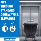 Tilt Truck, 1/2 Cu. Yd. Capacity Dump Cart with Non-Marking 12” Wheels & 5” Casters for Handling, Transporting on Construction Jobsites, 750 lbs, Trash Cart with Wheels DUC12T-NM