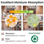 200g Rechargeable Indicating Silica Gel Desiccant Bag – 4-Pack – Large Capacity Moisture Absorber for Gun Safes, Electronics, Filament Boxes – Reusable Color-Change Orange→Green