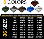 PROTARP Extra Heavy Duty 16 Mil Tarp Cover, Waterproof, UV Resistant, Rip and Tear Proof, Poly Tarpaulin with Reinforced Edges for Roof, Camping, Patio, Pool, Boat. (Maroon/Black 6′ X 8′)