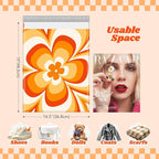Metronic Poly Mailers 14.5x19 Inch Shipping Bags for Clothes,Self Adhesive Shipping Envelopes for Small Business,Waterproof Mailers Poly Bags for Shipping,Packaging Mailing Bags Orange Flower 50pc