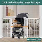 Fairy Baby 57.1"-59.8" Extra Wide Press Mounted Baby Gate Indoor for Kids Or Pets Walk Thru No Drill Long Dog Gates for The House Doorway Child Safety Gate