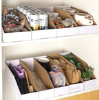 EXYGLO Cardboard Storage Bins Assorted Sizes, 35 Mixed Pack Cardboard Boxes,18 Pack 12x4x4.5, 12 Pack 12x6x4.5, 5 Pack 12x8x4.5 Corrugated Organizer Bins for Pantry, Shelves, Garage, Office, Shop