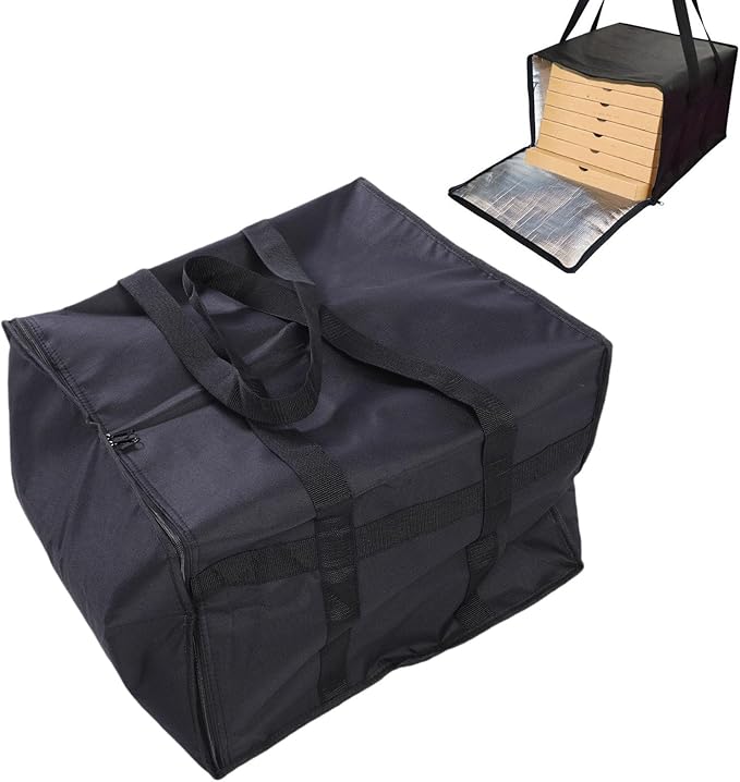 Yosoo Health Gear Insulated Pizza Delivery Bag 20x20x14 Inches Cooler Warmer Food Carrier Reusable Thermal Pizza Transport Bag with 600D Oxford Fabric Aluminum Foil Lining for Grocery Shopping