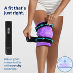 REVIX Knee Ice Pack for Injuries Reusable, Gel Ice Wrap with Cold Compress Therapy for Swelling, Bruises, Injuries, Arthritis, Hands-Free Application