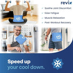 REVIX Large Ice Packs for Injuries Reusable, 45-Minute Long-Lasting Cold Therapy with Ice Grid Gel Design, Multi-Purpose Reusable Gel Cold Pack for Knee, Shoulder, Back, Elbow, Hip, Tight, 16 × 9"