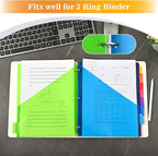 8-Tab Dividers for 3 ring binder, 96 Count Binder Dividers with Pockets, Subject Dividers, 3-Hole Plastics Sheets Protectors for US Letter Size in 0.5", 1",2" Binders, Vibrant 8 Color, 12 Packs
