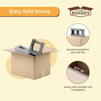 The Boxery Heavy-Duty Double Wall (ECT48) - 12"x12"x8" (20-Pack) | Corrugated Boxes for Shipping, Packaging, Moving, Storage Box for Home or Business, Strong Wholesale Bulk Boxes