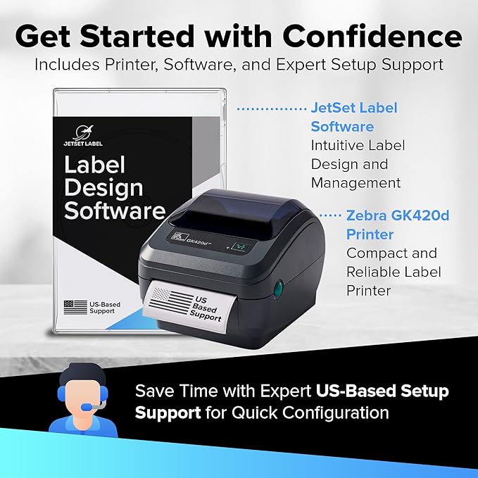 Zebra GK420d Direct Thermal | 203 DPI | GK42-202510-000 | USB, Serial, & Parallel Connectivity | 4 in Width