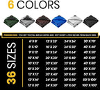 PROTARP Extra Heavy Duty 16 Mil Tarp Cover, Waterproof, UV Resistant, Rip and Tear Proof, Poly Tarpaulin with Reinforced Edges for Roof, Camping, Patio, Pool, Boat. (Black 12′ X 16′)