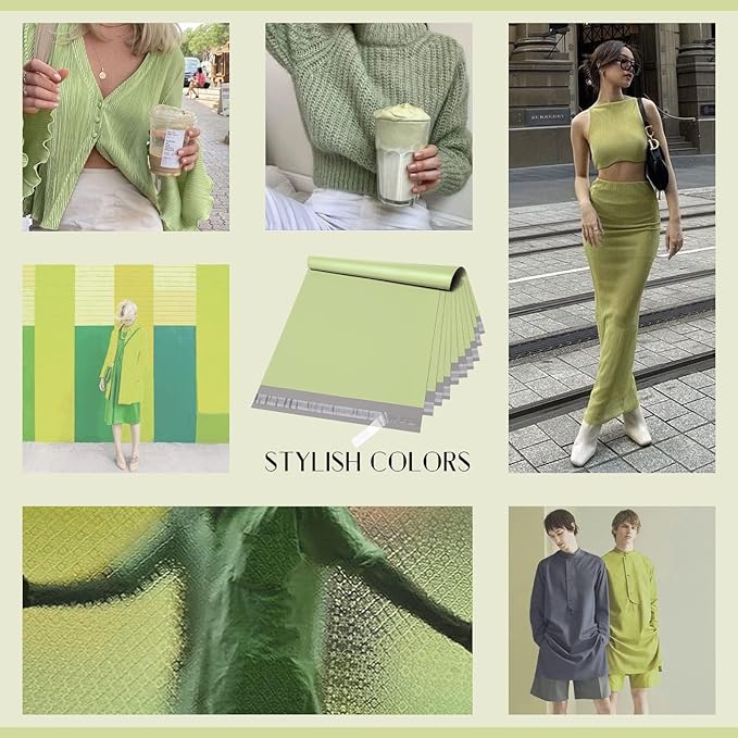 Metronic Poly Mailers 10X13 1200PC, Sturdy Shipping Bags for Small Business, Waterproof Mailers Poly Bags, Strong Adhesive Shipping Envelopes for Clothing, Efficient Mailing Envelopes in Avocado Green