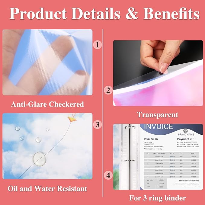 900 Pack Sheet Protectors 8.5 x 11 inch Clear Page Protectors for 3 Ring Binder, Plastic Sleeves for Papers, Document