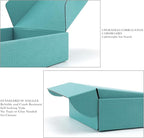 Cardboard Boxes Shipping Boxes,15 Pack Recyclable Corrugated Cardboard Box Small Mailing Storage Gift Boxes for Shipping, Mailing, Gifts Packaging, 6x6x2" (Light Blue)
