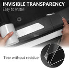 DGSL Car Door Edge Guards Door Sill Protector, 1.2In x 16.4Ft+2In x 16.4Ft+2.7In x 33Ft,5D Carbon Fiber Car Wrap Film, Vinyl Automotive Wrap Film Anti-Collision Fits for Most Car (Transparent)