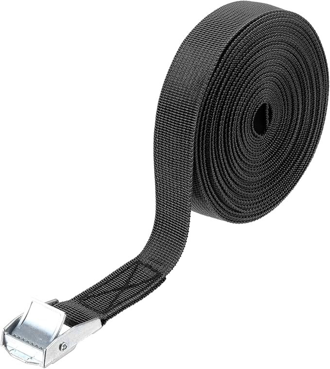 PATIKIL Lashing Straps 1" x 26 Ft, Tie Down Strap Cam Buckle Adjustable Ratchet Straps 551 lbs for Cargo Trucks Motorcycle Luggage, Black