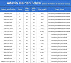 ADAVIN Tall Garden Fence with Gate, 40 in(H) 8 Panels Animal Barrier Fence, Heavy Duty Iron Metal Fence and Border, Indoor or Outdoor Dog Playpen, Flower Bed Fencing, Total 17.7 FT(L),Black