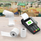 (50 Rolls) 2 1/4" 50' feet White Paper Cash Register POS Receipt, Fits All Credit Card Terminal Great For Cashier Receipt Small Business Premium Quality