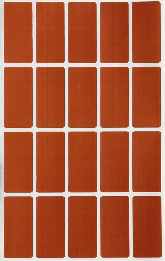 Royal Green Color Code Labels Rectangular 1.57 inch x 0.75 inch Brown Stickers Rectangular Labels (40mm x 19mm) - 2000 Pack