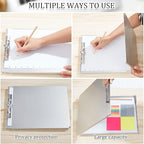 Henoyso Metal Storage Clipboard Bulk Heavy Duty Aluminum Clip Board for Teacher Contractor Medical Construction Office School Classroom, 12.6x9.2x1 Inch, Fit Letter Size 8.5x11 Inch Paper(8 Pcs)