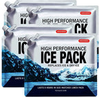 Reusable Ice Packs for Coolers Long Lasting Gel Freezer Packs for Cooler Bag Backpacks, Lunch Box, Cooler Bag, Keeps Food Cold Fresh (Small Set of 4)