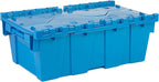Hudson Exchange 19.6 x 11.6 x 7.3” (3.7 Gallon, 5 Pack) Storage Tote Distribution Container with Hinged Attached Lid, Blue