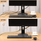AGPTEK Cable Sleeve Cover, 10ft - 4/5 inch Desk Cord Organizer Cable Hider, Home Office Wire Management Computer TV Wire Loom Tubing, Pet Proof Cord Protector, from Cat Dog Chewing, Wood Color