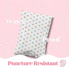 14.5x19 Designer Poly Mailer 100 Pack Heavy Duty Waterproof Self Seal Shipping Bags for Small Business Large Mailing Envelopes Bulk Tear Resistant Packaging Preppy Hearts