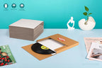 12.5x12.5 inch Corrugated Cardboard Sheets - 12" LP Record Insert Pads for Shipping, Mailing, Packaging, Art Supplies, DIY Crafts, 1/8" Thick Protective Sheets, One-Side White, 50 PCS