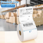 20 Rolls 4x6 Direct Thermal Shipping Labels 450 Labels/Roll Compatible with Zebra 2844, 2843, 2844z Eltron, Address Label for Logistics E-Commerce Mailing Warehouse Thermal Label for FBA USPS