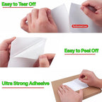 Fanfold [4 x 6 inch] x [1000 Labels] Thermal Stack Direct White Strong Adhesive Perforated Postage Shipping Printer Compatible with Zebra SNBC Epson Rollo (1000 Labels, Fanfold)