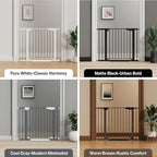 Cumbor 29.7-40.6" Baby Gate for Stairs, Baby Essential Safety Gate, Mom's Choice Awards Winner-Dog Gate for Doorways, Pressure Mounted Auto-Close Pet Gates for Dogs Indoor, Durable Child Gate, Black